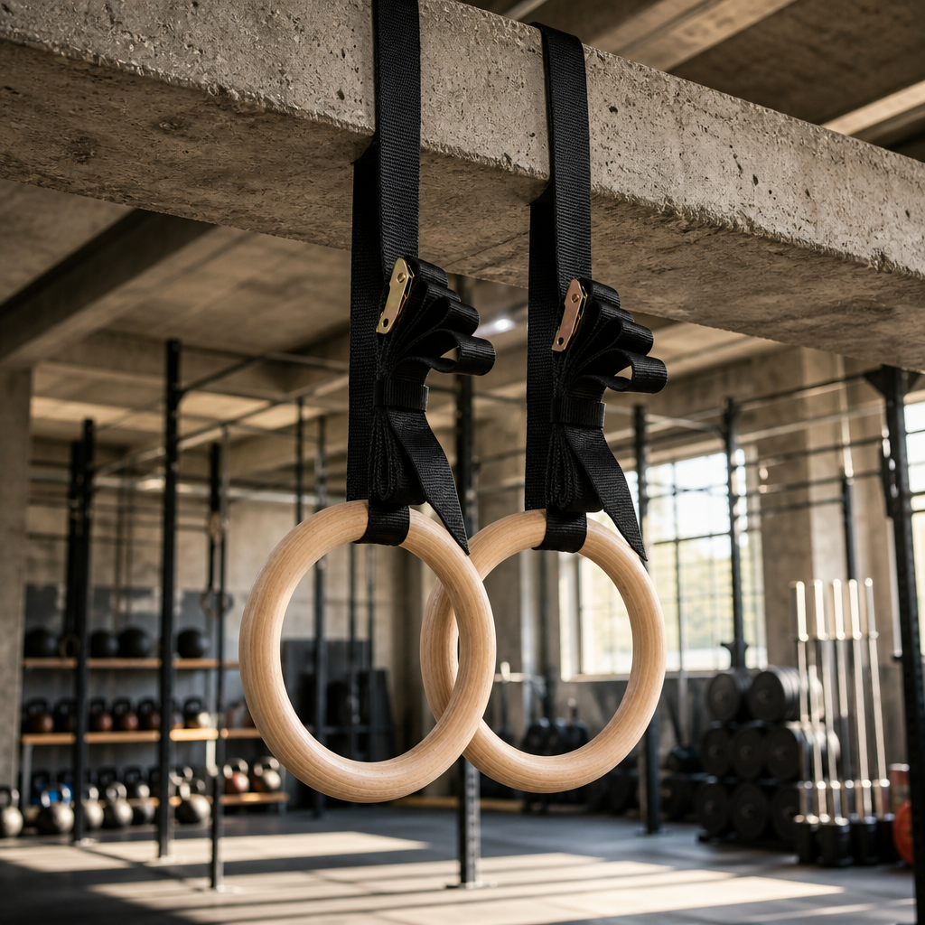 Portable Wooden Calisthenics Rings – Full Body Bodyweight Workout Kit